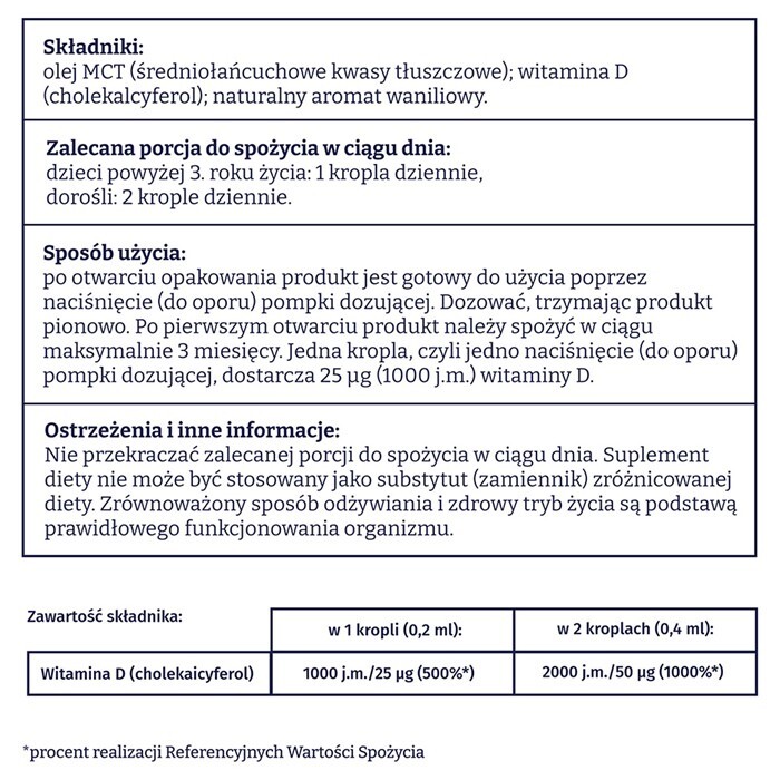 NATURELL Witamina D3 z alg krople 15 ml