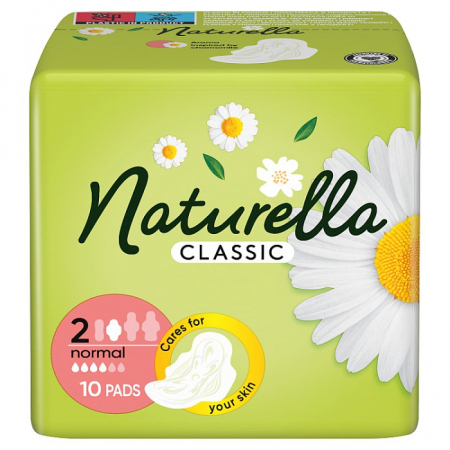 NATURELLA CLASSIC NORMAL CHAMOMILE Podpaski ze skrzydełkami 10 szt.