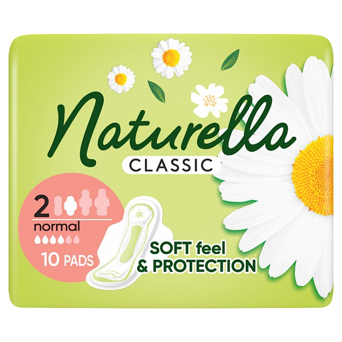 NATURELLA CLASSIC NORMAL CHAMOMILE Podpaski ze skrzydełkami 10 szt.