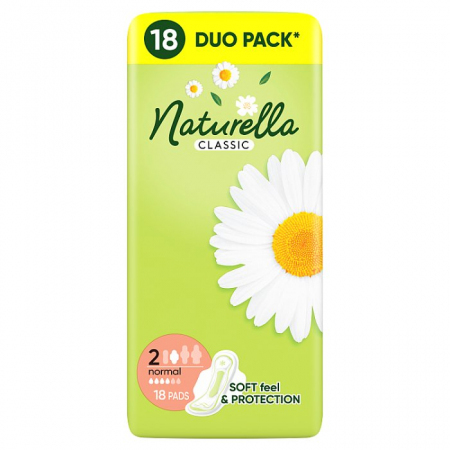 Naturella Classic Normal Camomile podpaski ze skrzydełkami, 18 szt.