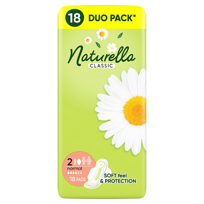 Naturella Classic Normal Camomile podpaski ze skrzydełkami, 18 szt.