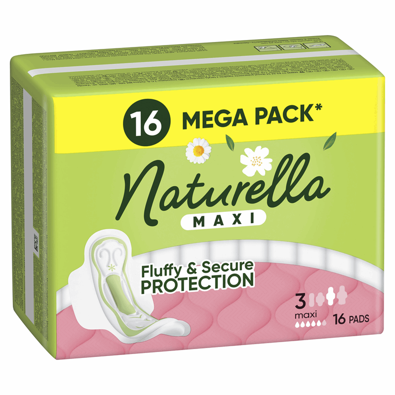 Naturella Maxi podpaski ze skrzydełkami, 16 szt.