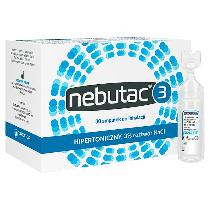 Nebutac 3% roztwór do inhalacji 30 ampułek po 4 ml