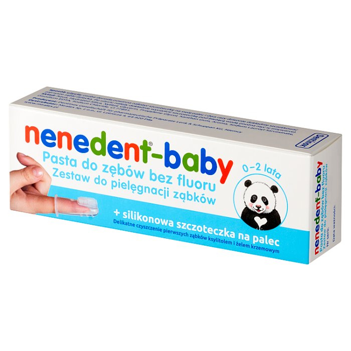 Nenedent Baby pasta do zębów dla dzieci, 20 ml + szczoteczka silikonowa gratis