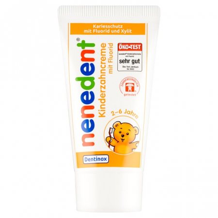 NENEDENT Pasta do zębów dla dzieci potrójna ochrona (malinowo-truskawkowa) 50 ml