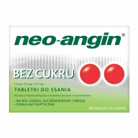 Neo-angin tabletki do ssania bez cukru, 24 szt.