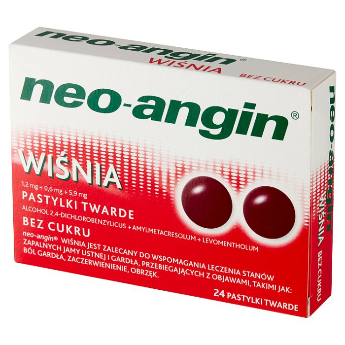 Neo-angin Wiśnia 24 pastylki