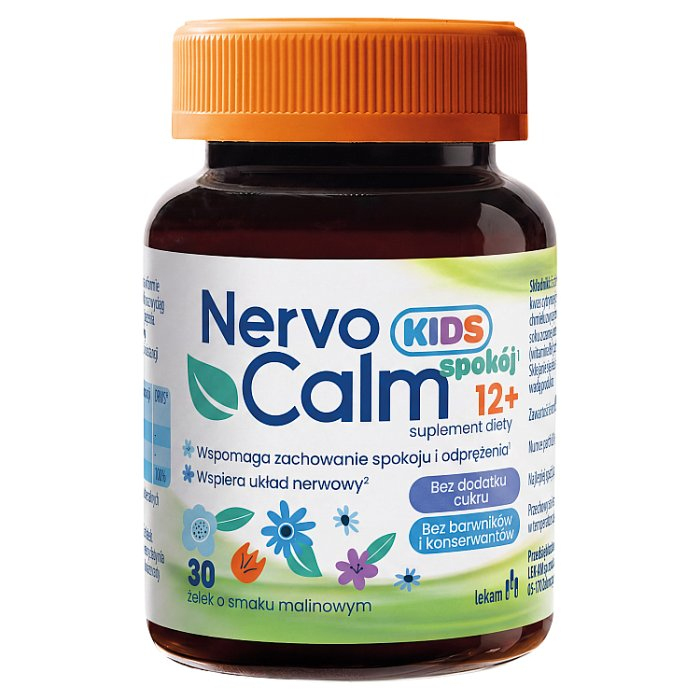 NervoCalm Kids Spokój 12+ żelki o smaku malinowym, 30 szt.