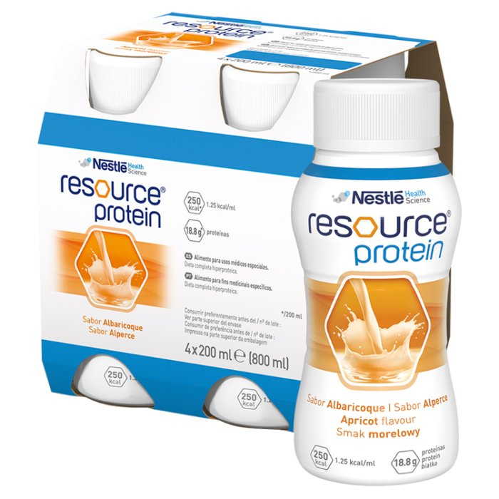 Nestle Resource Protein o smaku morelowym, 4 x 200 ml