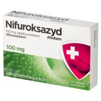 Nifuroksazyd Aflofarm 100 mg tabletki powlekane na biegunkę, 24 szt.