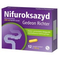 Nifuroksazyd Richter 200 mg 12 kapsułek