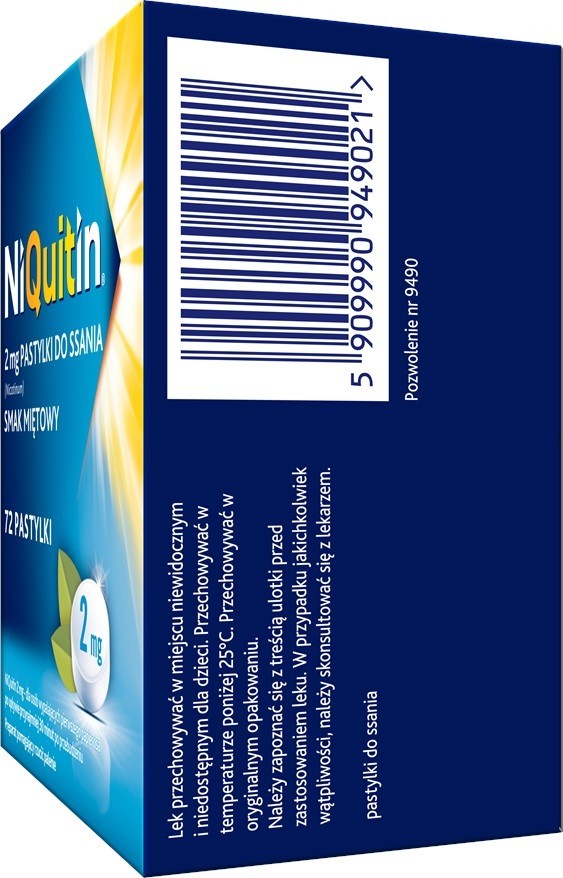 Niquitin 2 mg 72 pastylek do ssania