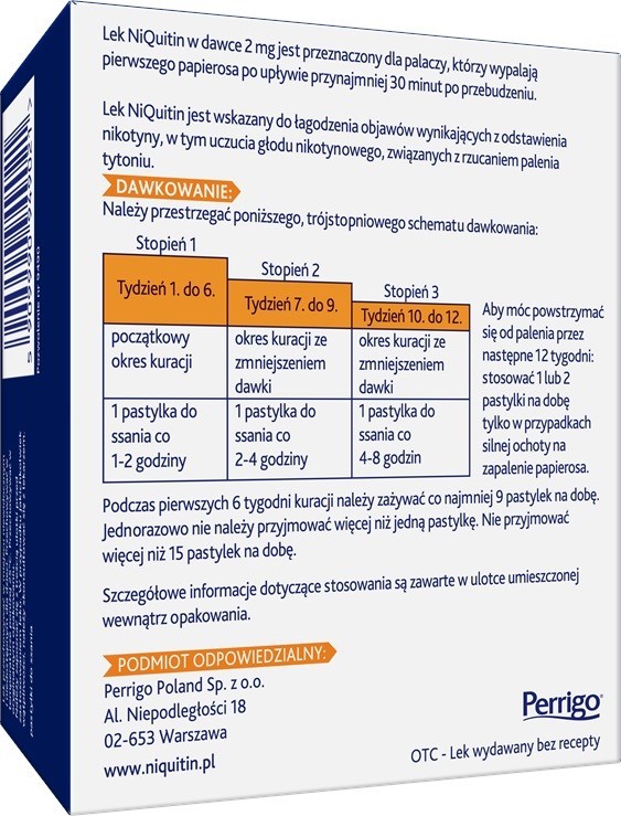 Niquitin 2 mg 72 pastylek do ssania