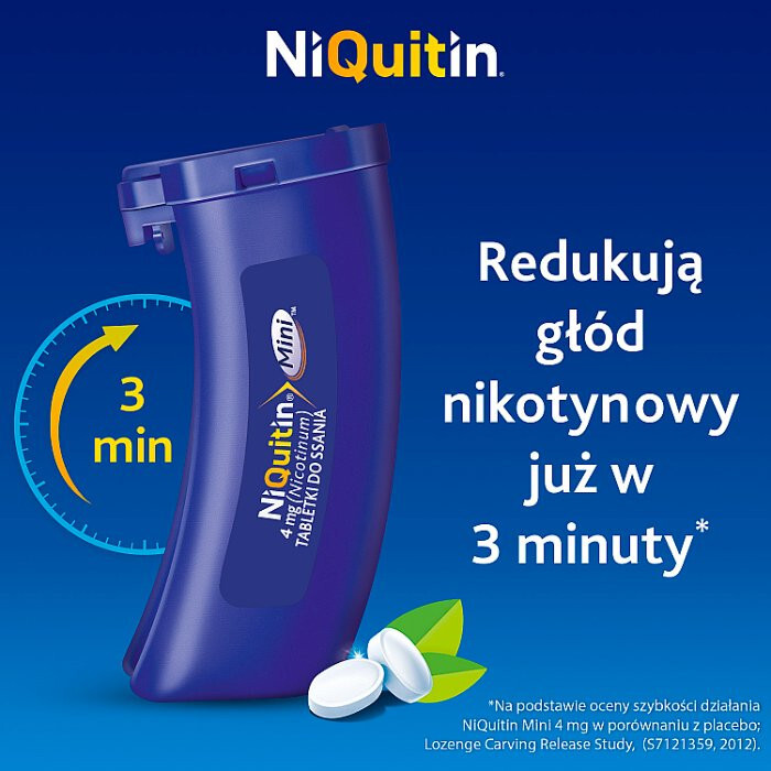 Niquitin Mini 4 mg tabletki do ssania z nikotyną terapeutyczną, 20 szt.