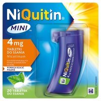 Niquitin Mini 4 mg tabletki do ssania z nikotyną terapeutyczną, 20 szt.