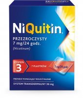 Niquitin przezroczysty 7mg/24godz. 7 plastrów / Rzucanie palenia