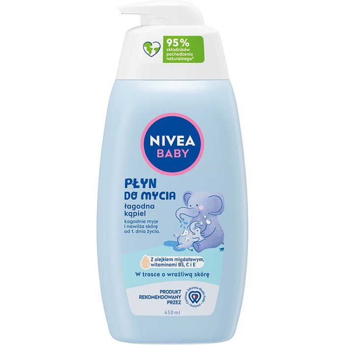 Nivea Baby płyn do mycia Łagodna kąpiel od 1. dnia życia, 450 ml