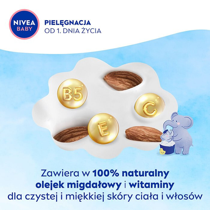 Nivea Baby żel 2w1 do mycia ciała i włosów dla niemowląt, 500 ml