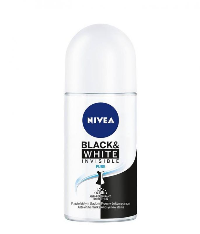 Nivea Black & White Invisible Pure antyperspirant roll-on, 50 ml