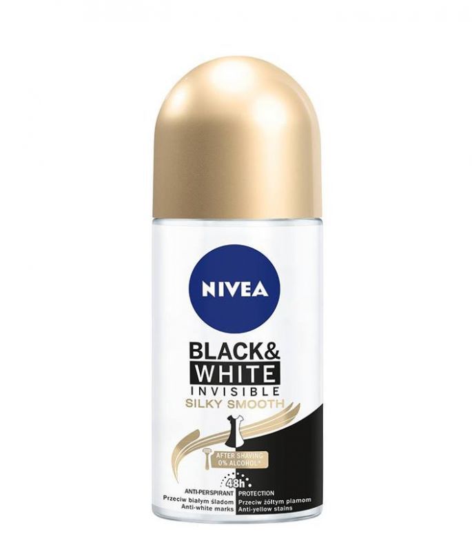 Nivea Black & White Invisible Silky Smooth antyperspirant roll-on, 50 ml
