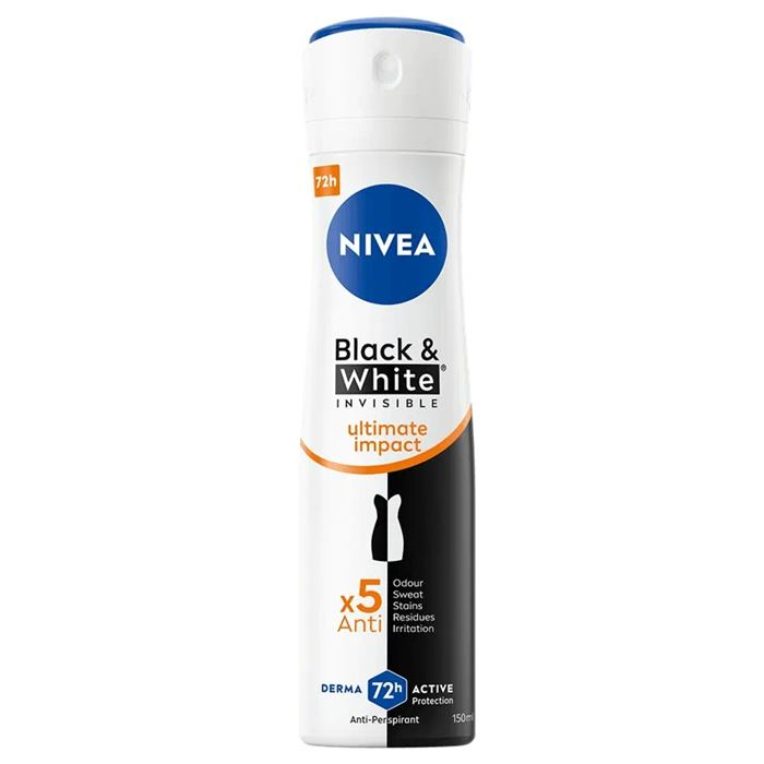 Nivea Black&White Invisible Ultimate Impact antyperspirant, 150 ml