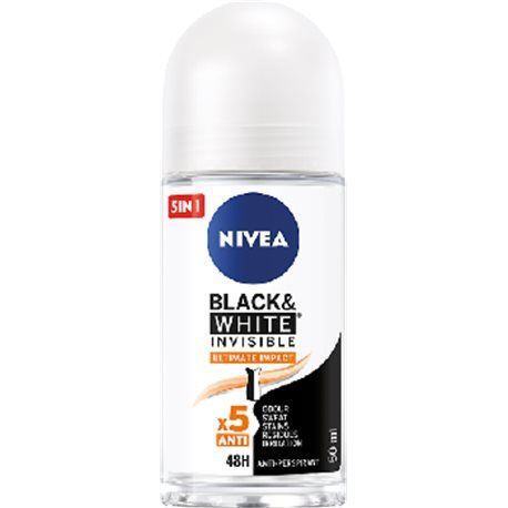 Nivea Black & White Invisible Ultimate Impact dezodorant roll-on, 50 ml