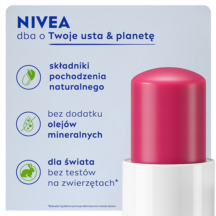Nivea Cherry Shine pomadka ochronna, 5,5 ml