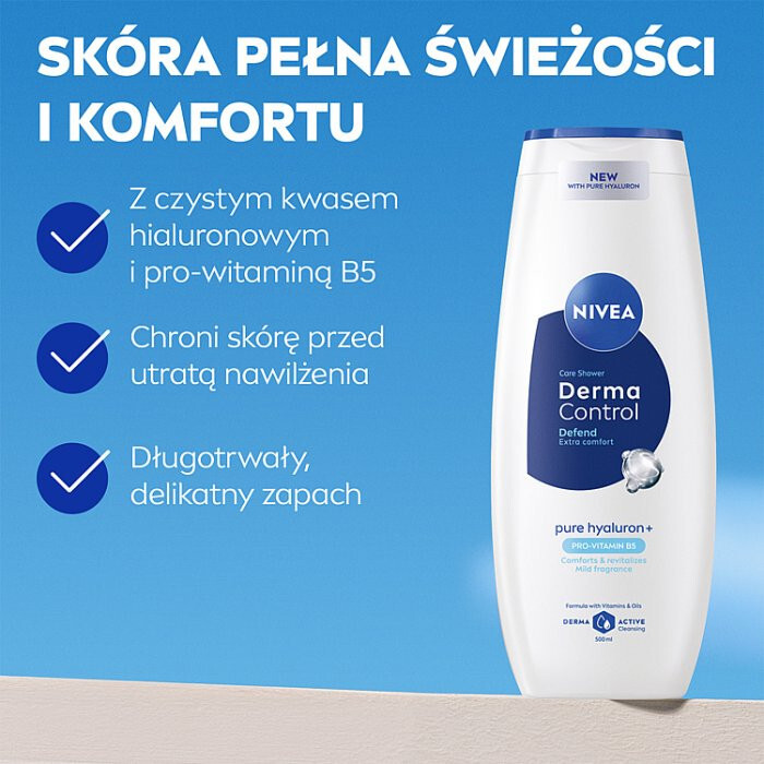 Nivea Derma Contro Defend Żel pod prysznic, 500 ml