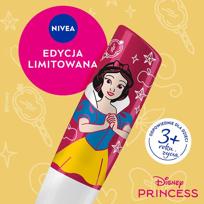 Nivea Disney Princess Pielęgnująca pomadka do ust Candy Apple Dream, 4,8 g
