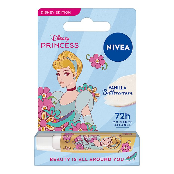 Nivea Disney Princess Pielęgnująca pomadka do ust Vanilla Buttercream, 4,8 g