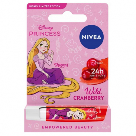 Nivea Disney Princess Pielęgnująca pomadka do ust Wild Cranberry, 4,8 g
