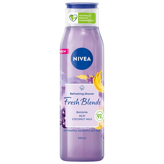 Nivea Fresh Blends odświeżajacy żel pod prysznic o zapachu banana i jagody acai, 300 ml