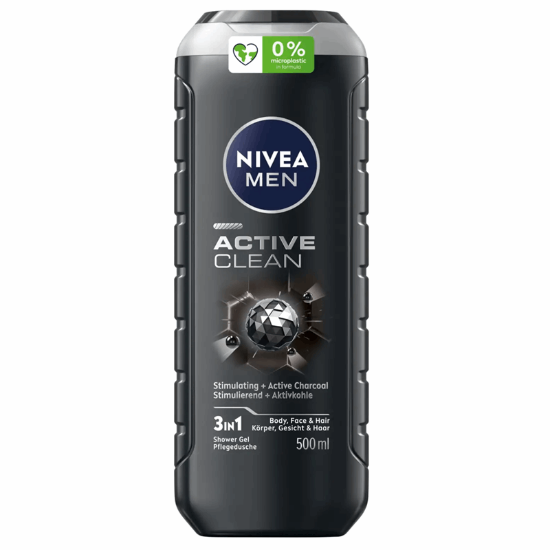 Nivea Men Avtice Clean Żel pod prysznic dla mężczyzn 3w1, 500 ml