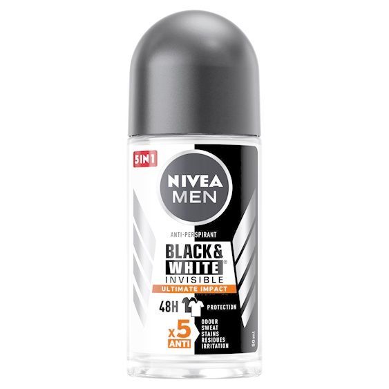 Nivea Men Black&White Invisible roll-on, 50 ml