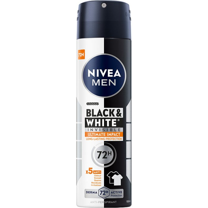 NIVEA MEN Black & White Invisible Ultimate Impact Antyperspirant 150 ml