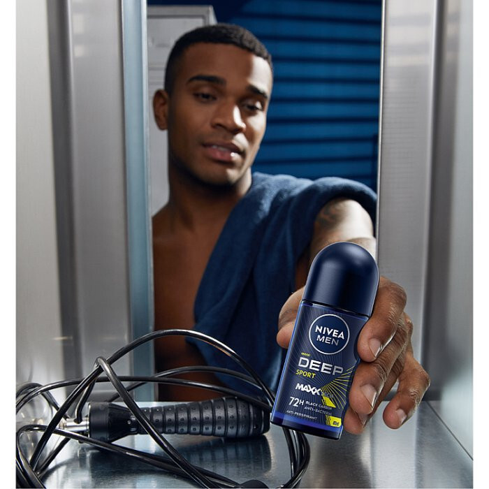 Nivea Men Deep Sport roll-on antyperspirant dla mężczyzn w kulce, 50 ml
