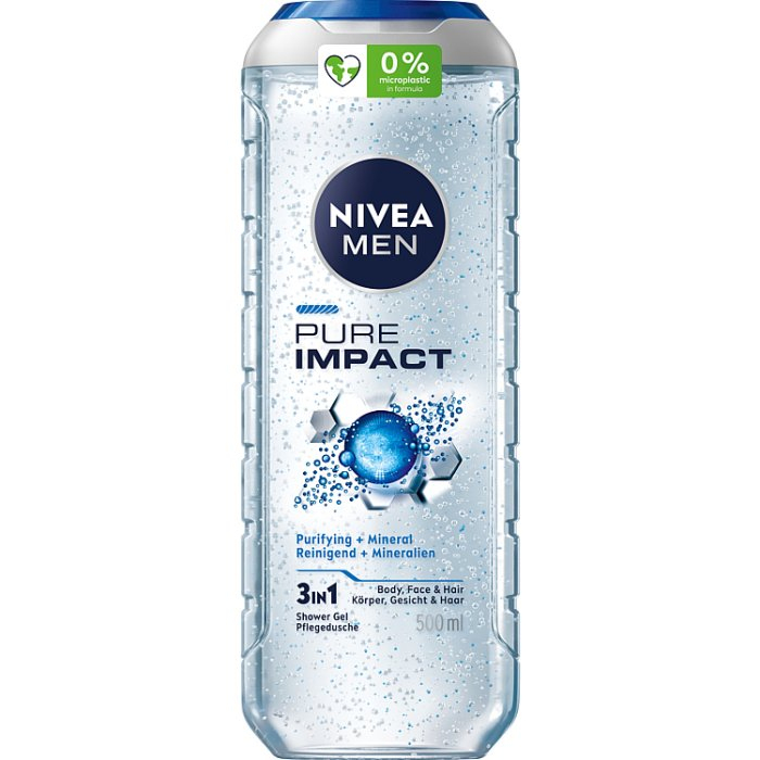 Nivea Men Pure Impact żel pod prysznic, 500 ml