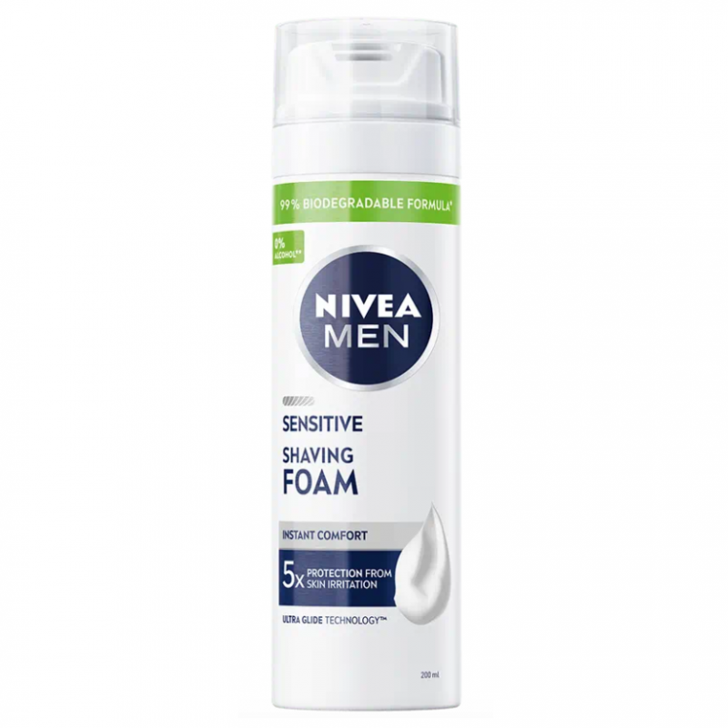 Nivea Men Sensitive łagodząca pianka do golenia, 200 ml