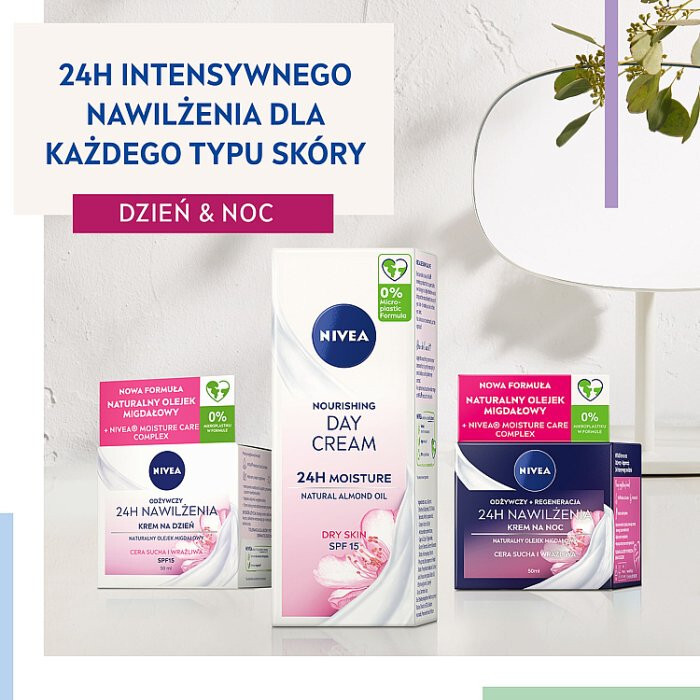 Nivea Odżywczy Krem na dzień 24H nawilżenia SPF 15, 50 ml