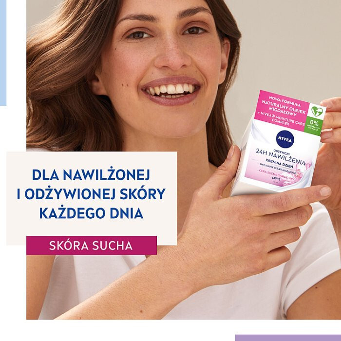 NIVEA Odżywczy Krem na Dzień 24H nawilżenia SPF15 50 ml