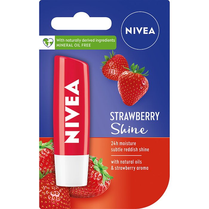 Nivea Pielęgnująca pomadka do ust Strawberry Shine, 4,8 g