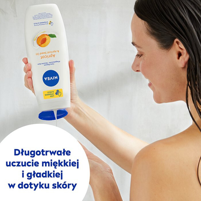 Nivea Pielęgnujący żel pod prysznic z naturalnym olejkiem z moreli, 500 ml