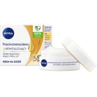 NIVEA PRZECIWZMARSZCZKOWY + REWITALIZUJĄCY KREM NA DZIEŃ SPF15 55+ 50 ml