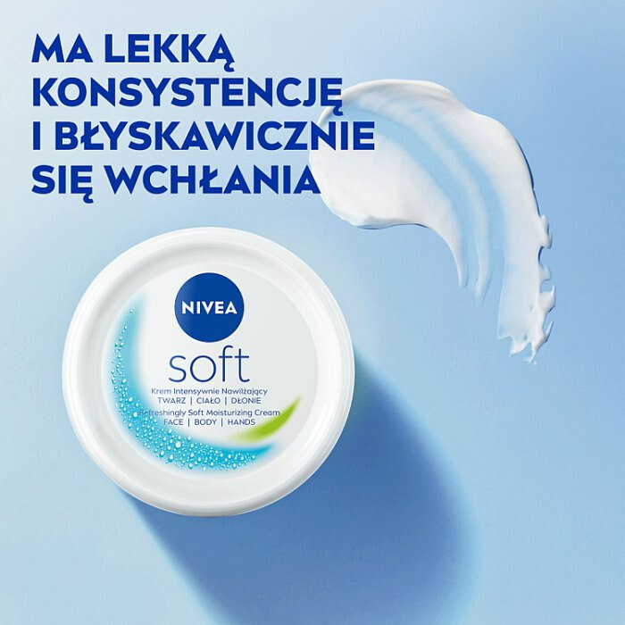Nivea Soft krem intensywnie nawilżający do twarzy, ciała i dłoni, 50 ml