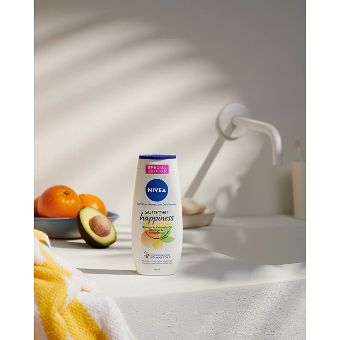 Nivea Summer Happiness Orange & Avocado Oil żel pod prysznic, 250 ml