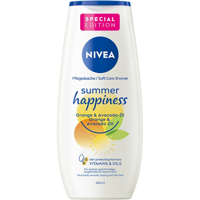 Nivea Summer Happiness Orange & Avocado Oil żel pod prysznic, 250 ml