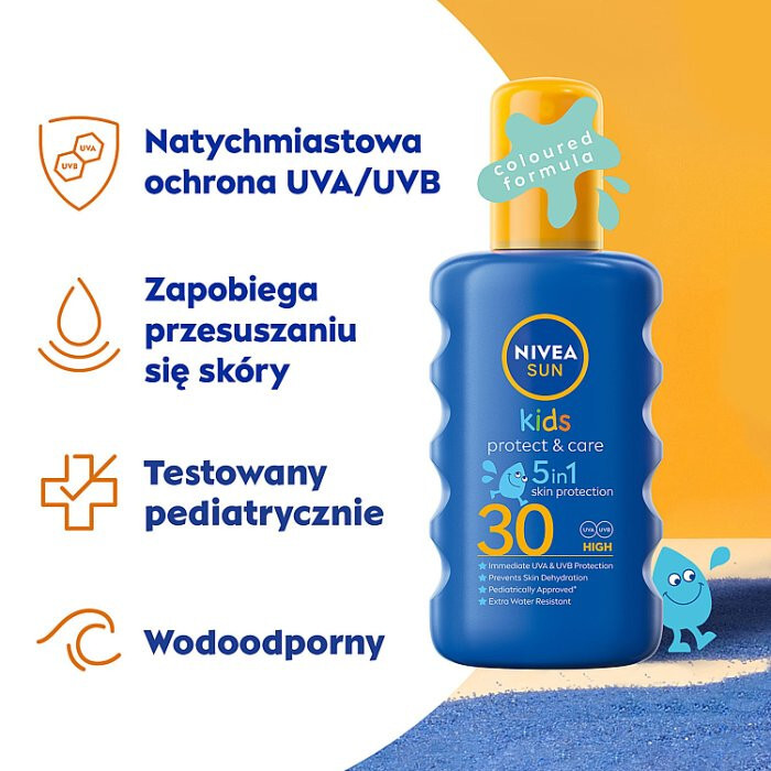 NIVEA SUN KIDS Ochronny spray na słońce dla dzieci SPF30 200 ml