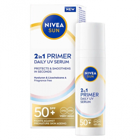 Nivea Sun Primer Daily UV serum 2w1 SPF 50+, 30 ml