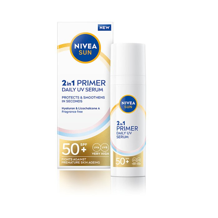 Nivea Sun Primer Daily UV serum 2w1 SPF 50+, 30 ml