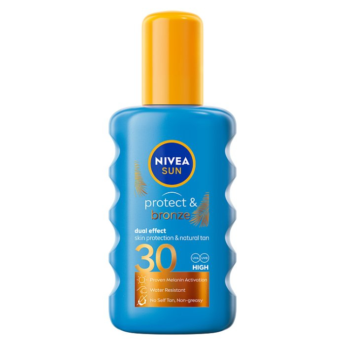 Nivea Sun Protect & Bronze balsam do opalania w sprayu aktywujący naturalną opaleniznę SPF 30, 200 ml